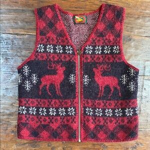 Vintage Reindeer Sweater Vest